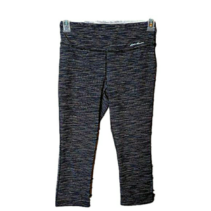 Eddie Bauer Grey Multi Stripe Capri Leggings Small S